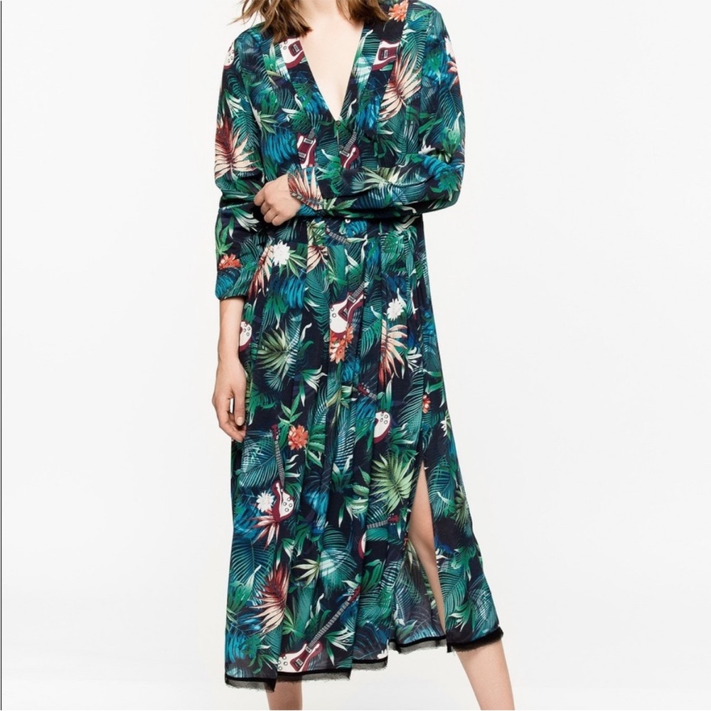 Zadig & Voltaire Roumi Long Dress in Jungle Pattern